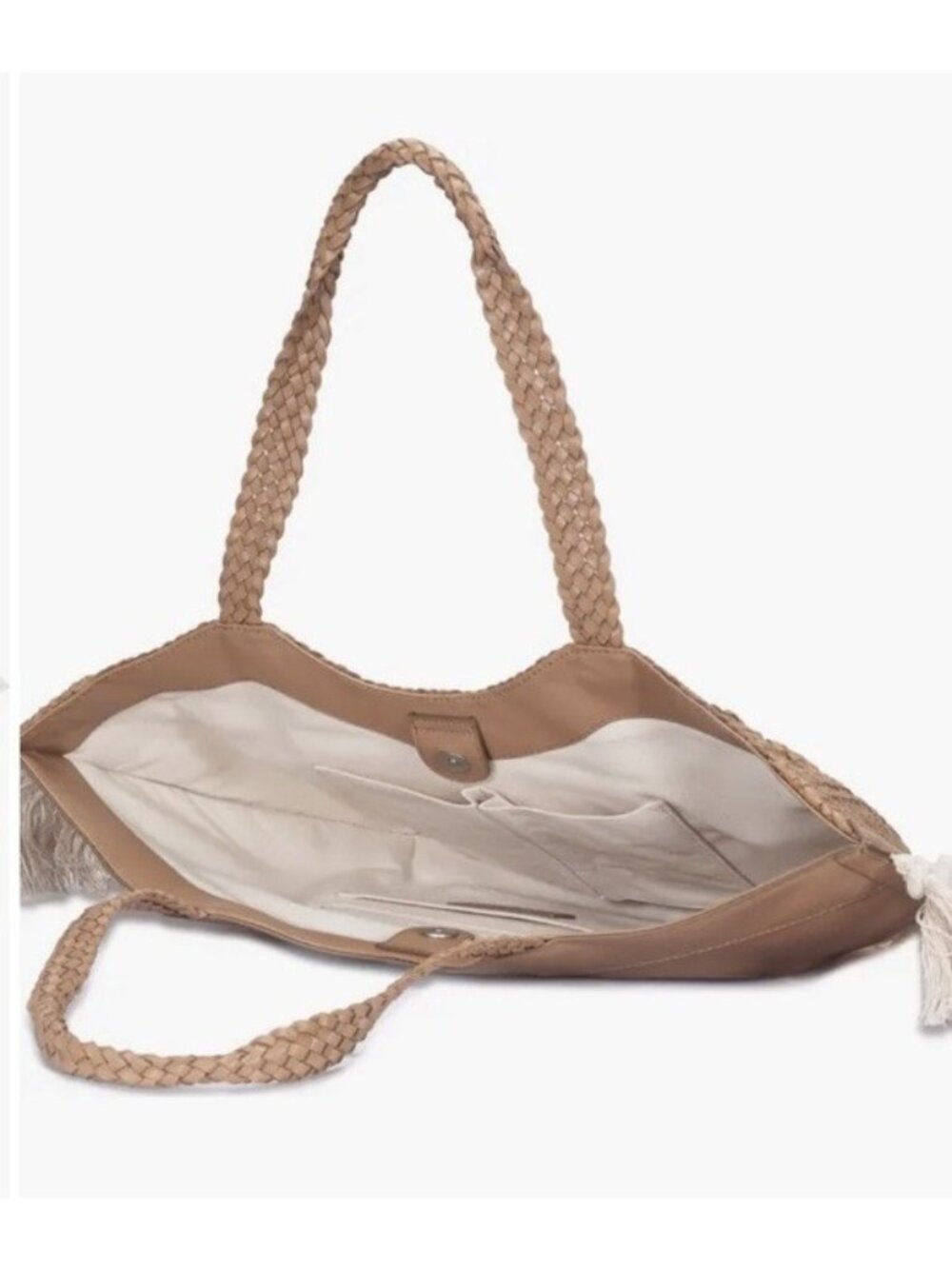 Frye Leather Tote Bag Ella Tassel Brown NEW W/TAGS! - Picture 5 of 5